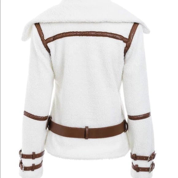 Turndown Faux Fur Teddy Coat - Picture 5 of 8